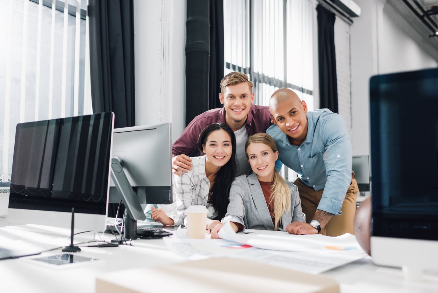 Diverse digital and corporate team at work
