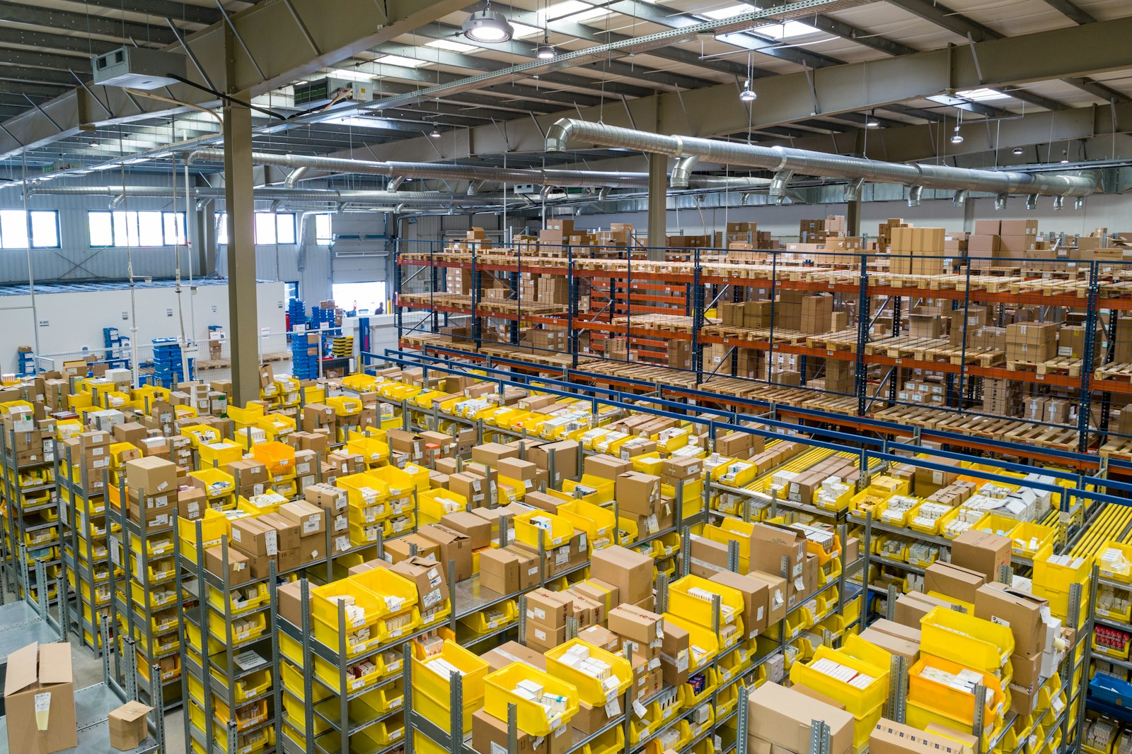 Large organized warehouse and logistics operation